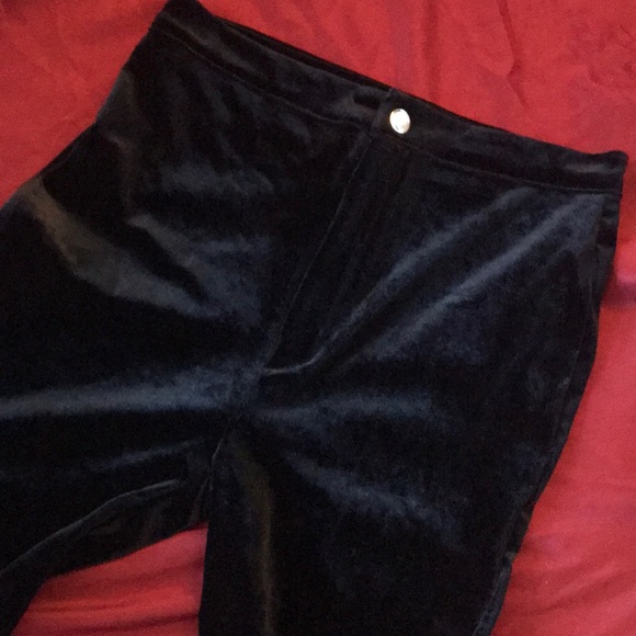 High rise velvet pants - Picture 2 of 3